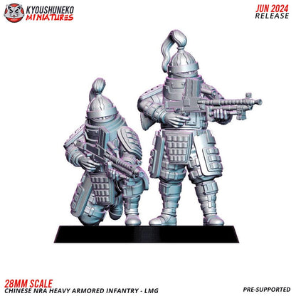 WWII Chinese NRA Heavy Infantry LMG Team (2 models) Various Scales Historical Wargaming