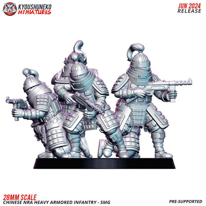 WWII Chinese NRA Heavy Infantry SMG Team (10 models) Various Scales Historical Wargaming