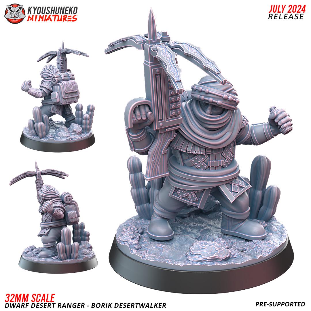Desert Dwarf Borik Deserwalker Various Scales Fantasy Wargaming (US tariffs are pre-paid by us)