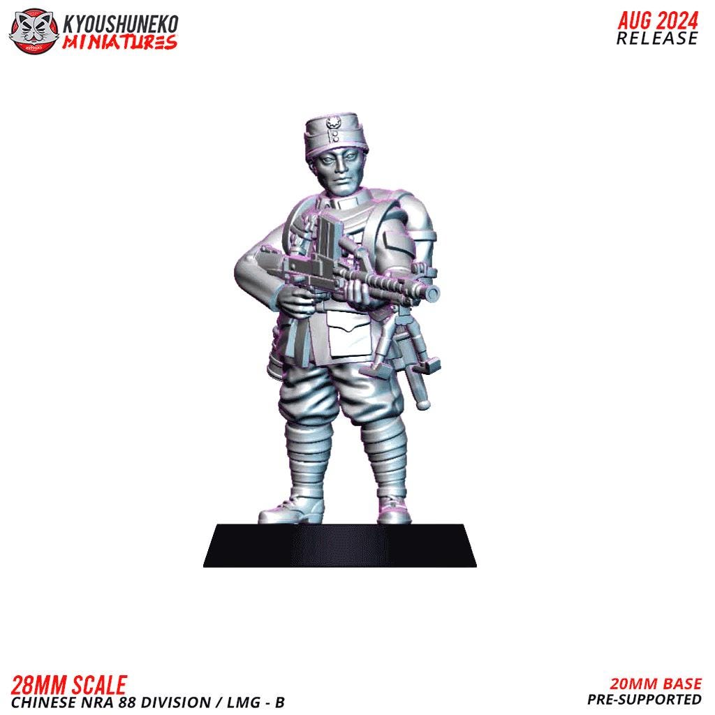 WWII Chinese NRA 88th Division LMG Team (2 models) Various Scales Historical Wargaming