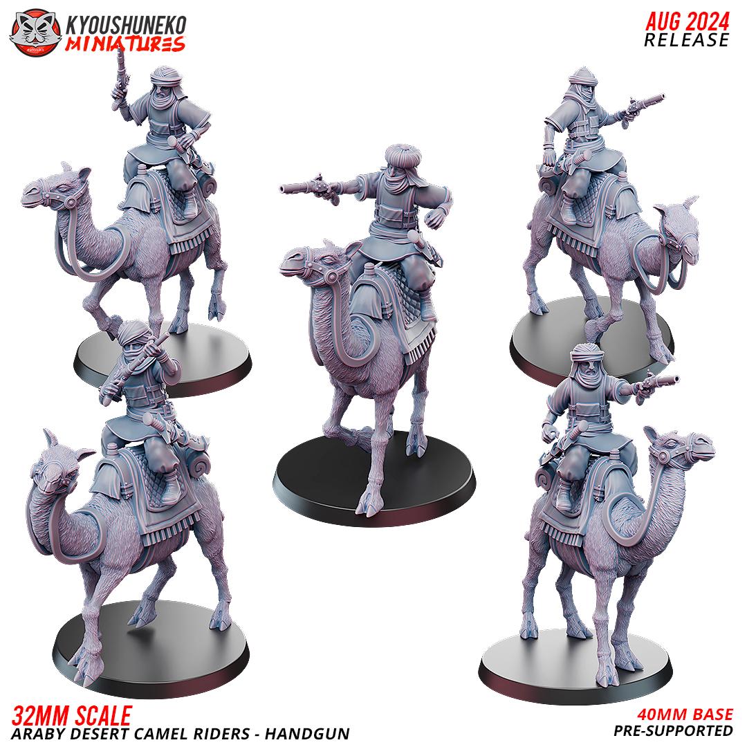 Arab Camel Riders with Handguns (10 models) Various Scales Historical Wargaming