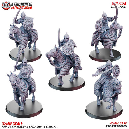 Arab Mameluke Cavalry (10 models) Bows/Maces/Scimitars/Spears/Swords Various Scales Historical Wargaming
