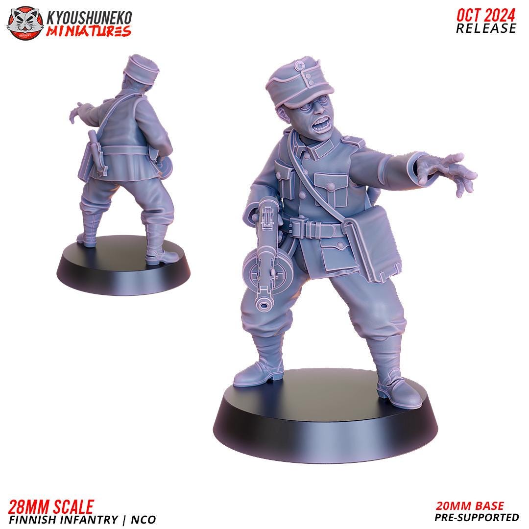 WWII Finnish NCO Various Scales Historical Wargaming (US tariffs are pre-paid by us)
