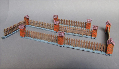 Wargaming Terrain Wooden Fence Set Various Scales Historical Wargaming