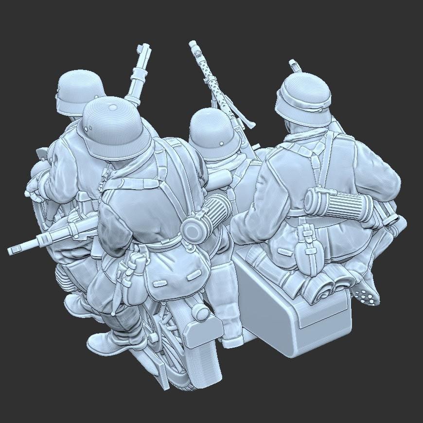 WWII German Kradschutzen with Sidecar Various Scales Historical Wargaming (US tariffs are pre-paid by us)