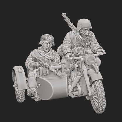 WWII German Kradschutzen with MMG Various Scales Historical Wargaming (US tariffs are pre-paid by us)