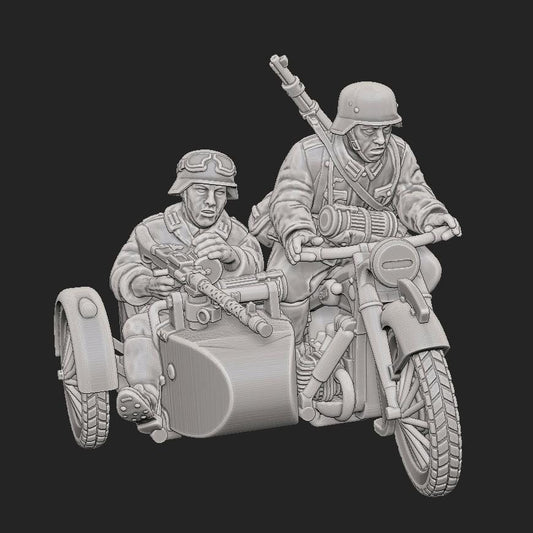 WWII German Kradschutzen with MMG Various Scales Historical Wargaming (US tariffs are pre-paid by us)