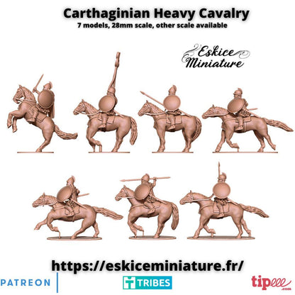 Ancient Carthaginian Heavy Cavalry (10 models) Crew Various Scales Historical Wargaming