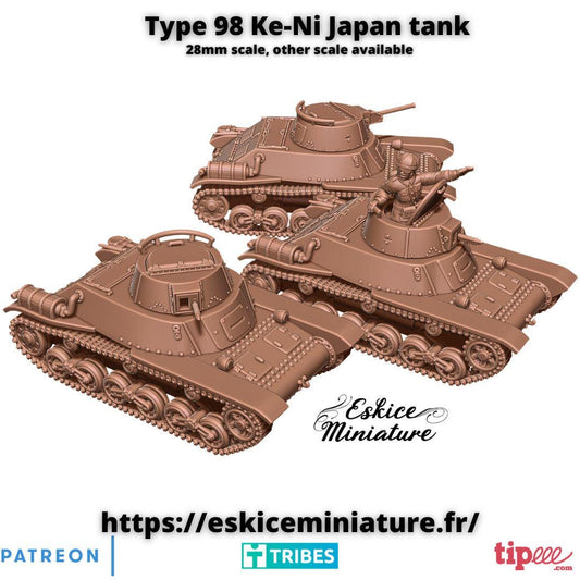 WWII Japanese Type 98 Ke-Ni Tank Various Scales Historical Wargaming