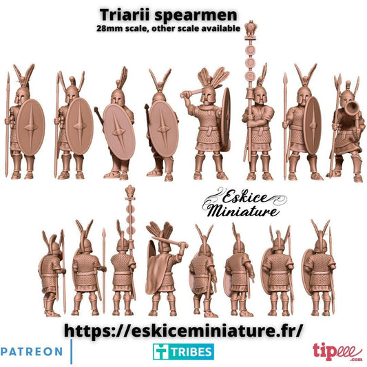 Roman Empire Triarii Spearmen Unit (10 Models) Various Scales Historical Wargaming (US tariffs are pre-paid by us)