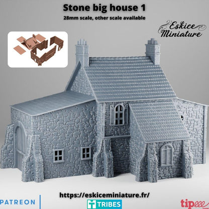 Wargaming Terrain Large Stone House Various Scales Historical Wargaming