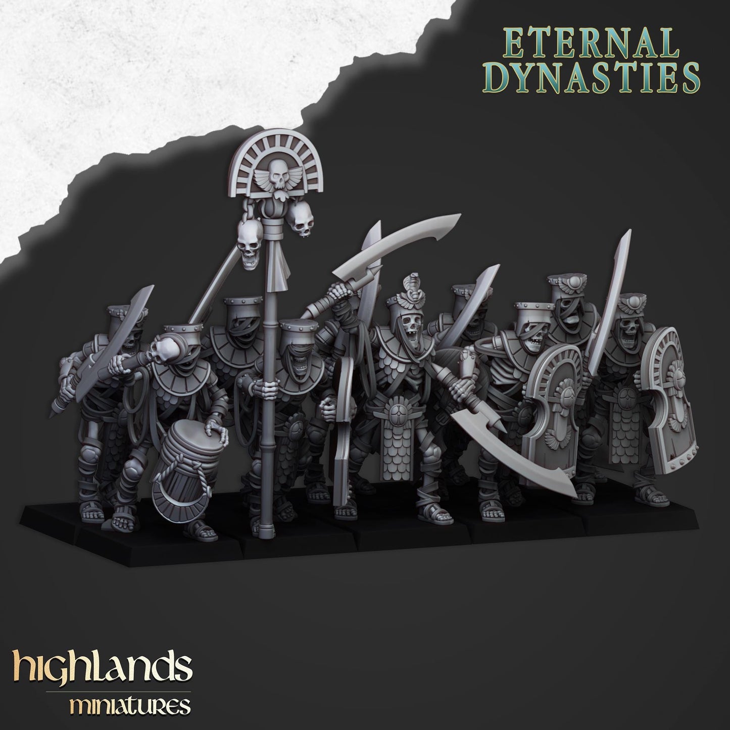 Eternal Dynasties Ancient Guard Unit (10 models) Highland Miniatures Various Scales Fantasy Wargaming