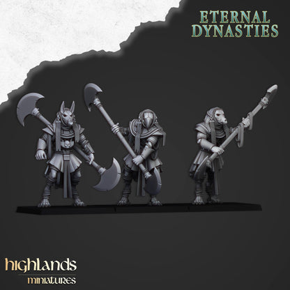 Eternal Dynasties Anubis Guard Unit (3 models) Highland Miniatures Various Scales Fantasy Wargaming