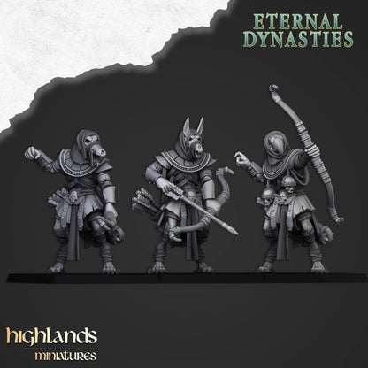 Eternal Dynasties Anubis Guard Unit (3 models) Highland Miniatures Various Scales Fantasy Wargaming