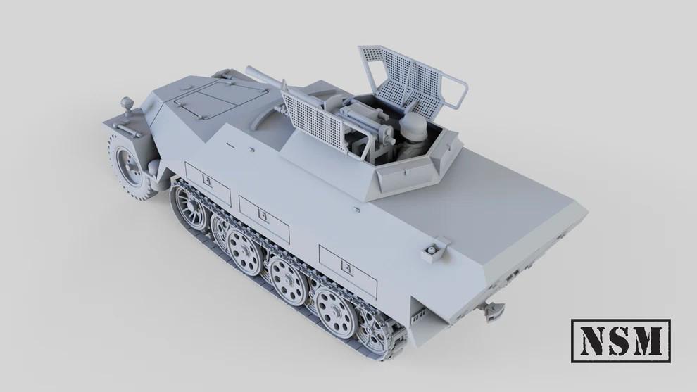 WWII German Sd.kfz 251/23 D with Crew Various Scales Historical Wargaming (US tariffs are pre-paid by us)