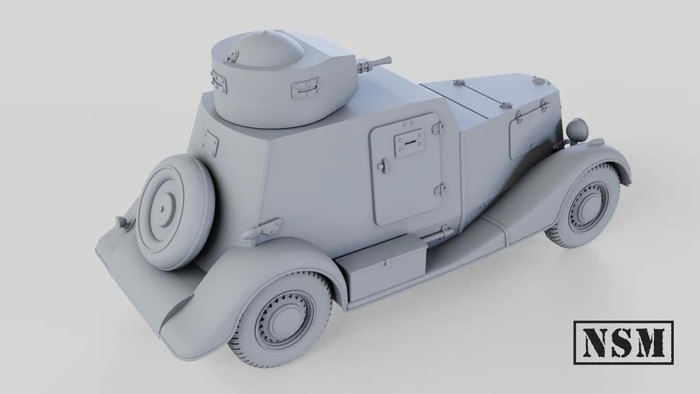 WWII Soviet BA-20 Armoured Car Various Scales Historical Wargaming