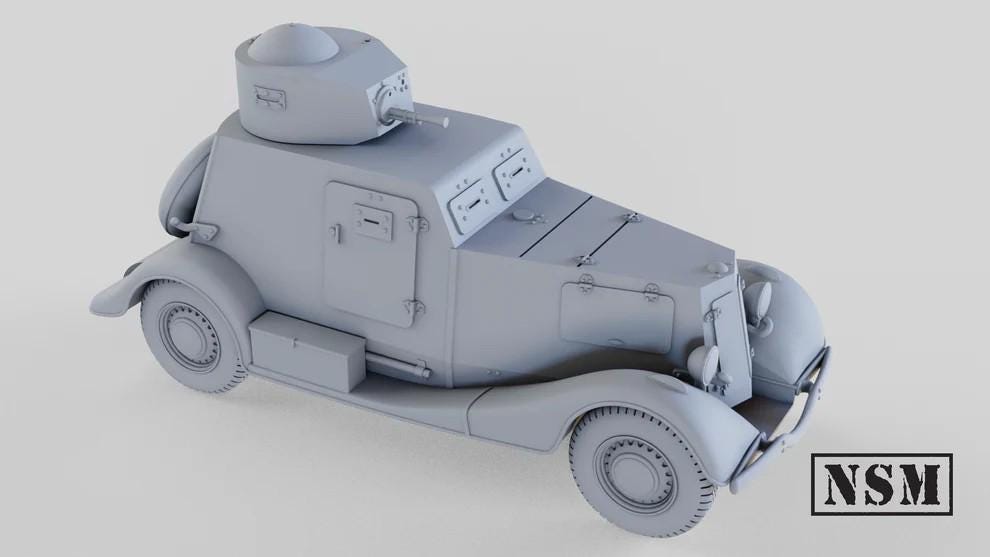 WWII Soviet BA-20 Armoured Car Various Scales Historical Wargaming