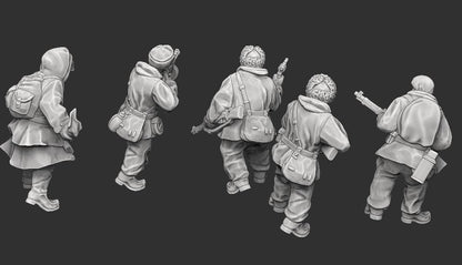 WWII Finnish Jakkari Infantry Squad (5 models) Various Scales Historical Wargaming