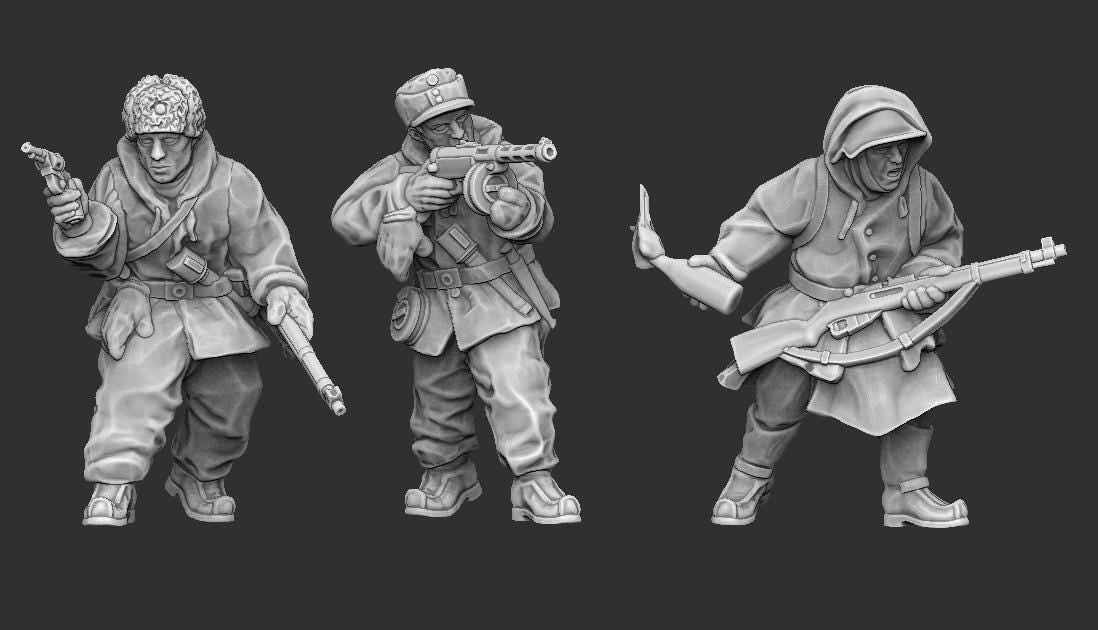 WWII Finnish Jakkari Infantry Squad (5 models) Various Scales Historical Wargaming