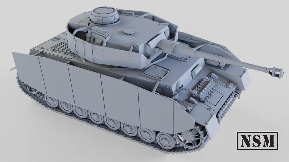 WWII Panzer IV Ausf H with Zimmerit Various Scales Historical Wargaming (US tariffs are pre-paid by us)