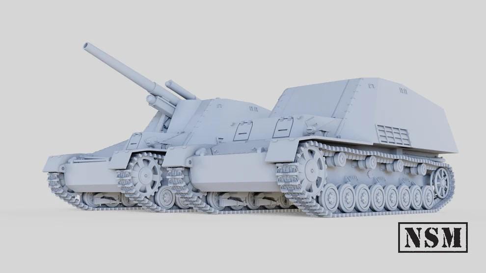 WWII German Hummel Self Propelled Gun or Ammunition Carrier Various Scales Historical Wargaming