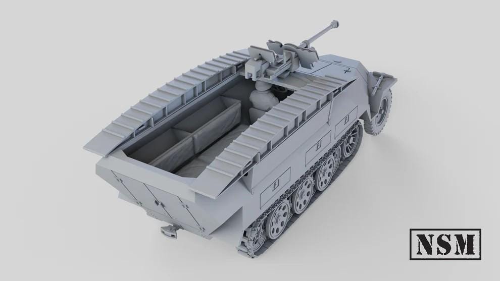 WWII German Sd.kfz 251/ 7 D ‘Pioneer Wagon’ Halftrack Various Scales Historical Wargaming