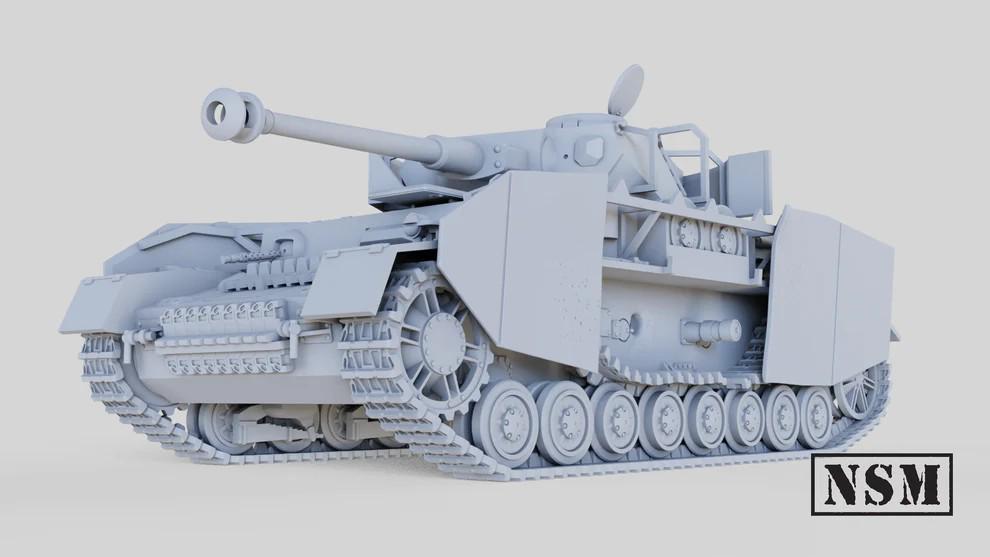 WWII German Destroyed Panzer IV H Various Scales Historical Wargaming