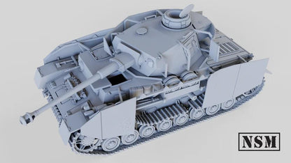 WWII German Destroyed Panzer IV H Various Scales Historical Wargaming