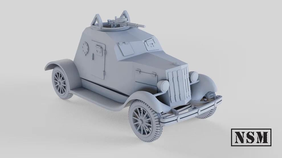 WWII Soviet D-12 Armoured Car Various Scales Historical Wargaming