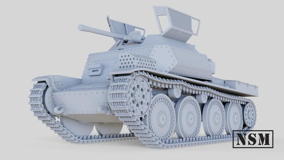 WWII German Aufklärungspanzer 38(t) Tank Various Scales Historical Wargaming (US tariffs are pre-paid by us)