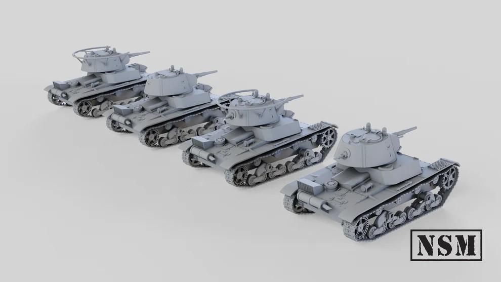 WWII Soviet T26 Model 1938 Tank Various Scales Historical Wargaming
