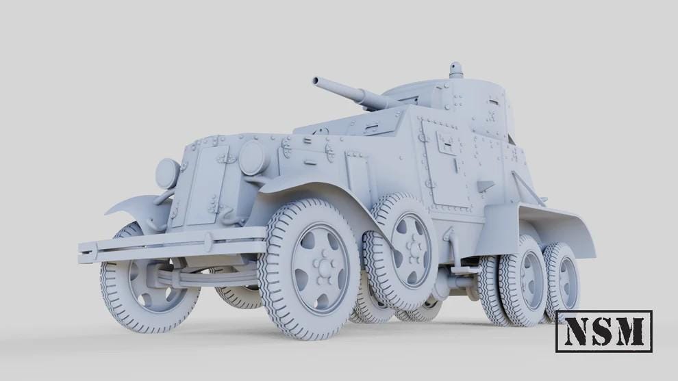 WWII Soviet BA-6 Armoured Car Various Scales Historical Wargaming