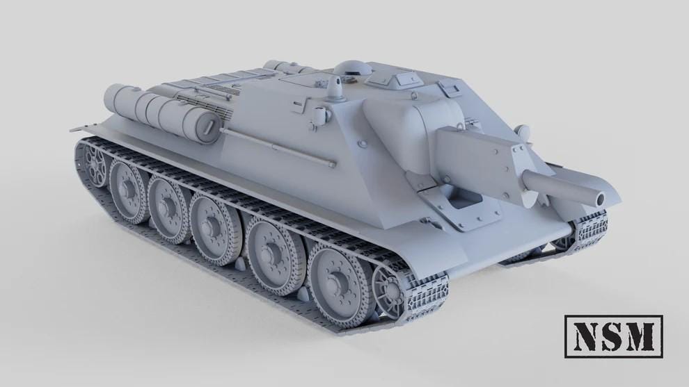 WWII Soviet SU-122 Self Propelled Gun Various Scales Historical Wargaming (US tariffs are pre-paid by us)