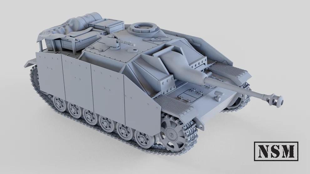 WWII German Stug III Ausf G Late / Stuh42 Various Scales Historical Wargaming