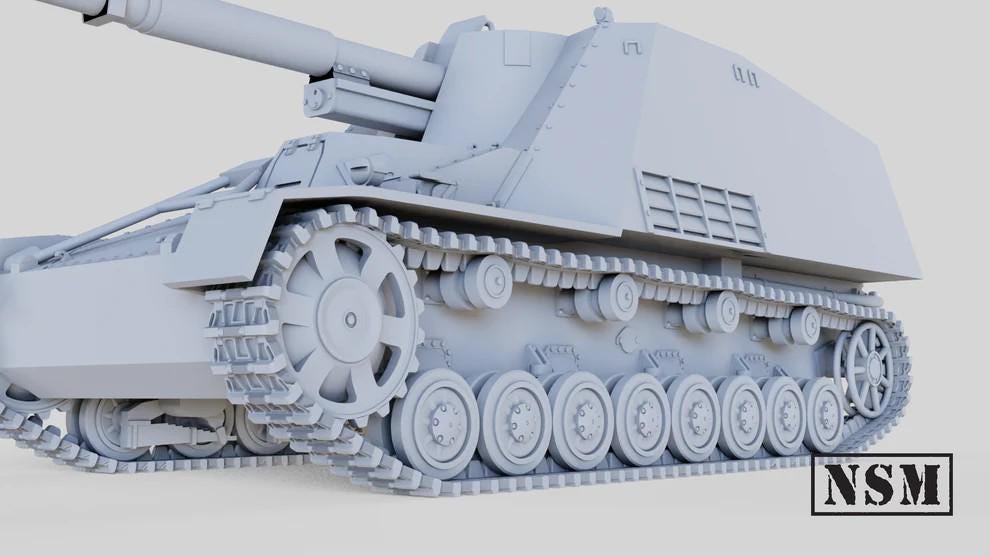 WWII German Nashorn Tank Destroyer with Crew Various Scales Historical Wargaming (US tariffs are pre-paid by us)