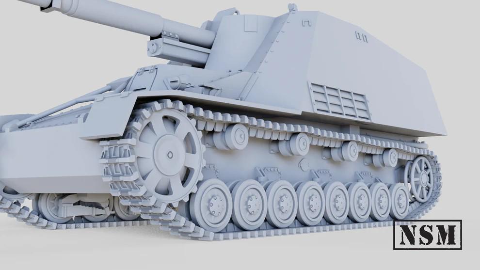 WWII German Nashorn Tank Destroyer with Crew Various Scales Historical Wargaming