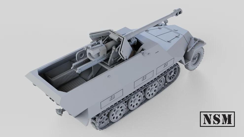 WWII German Sd.Kfz 251/22 Various Scales Historical Wargaming (US tariffs are pre-paid by us)