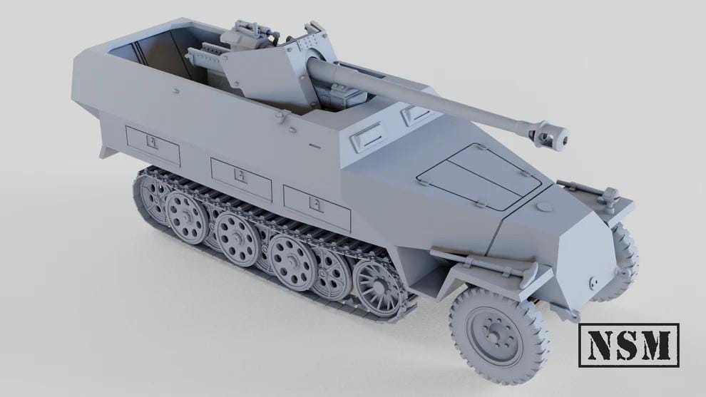 WWII German Sd.Kfz 251/22 Various Scales Historical Wargaming (US tariffs are pre-paid by us)