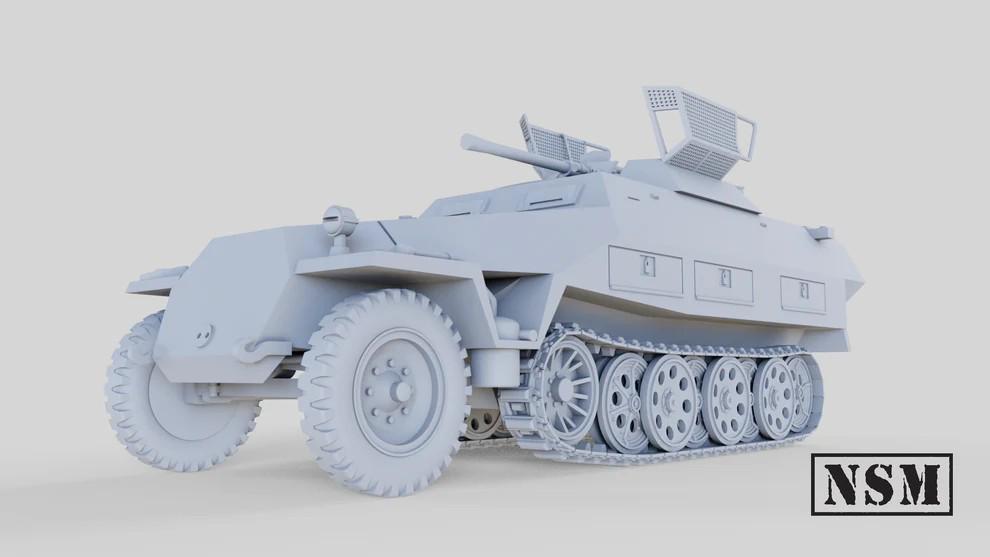 WWII German Sd.kfz 251/23 D with Crew Various Scales Historical Wargaming (US tariffs are pre-paid by us)