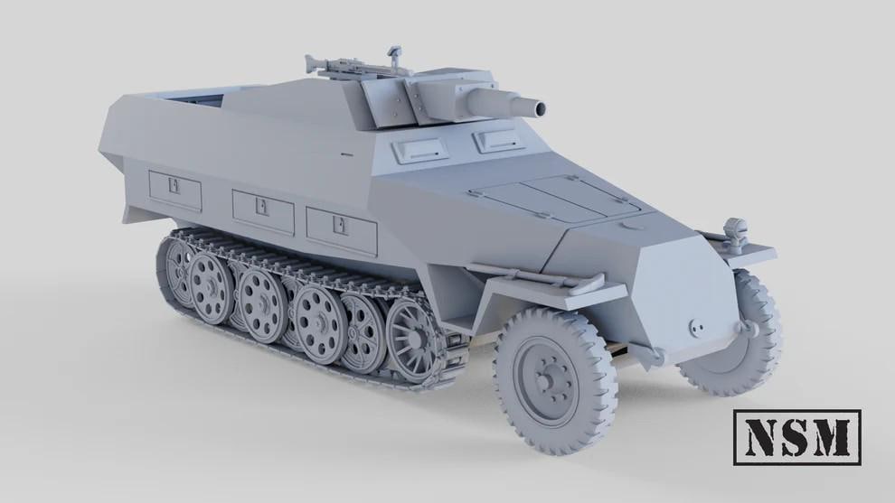 WWII German Sd.Kfz 251/9 D ‘Stummel’ Various Scales Historical Wargaming (US tariffs are pre-paid by us)
