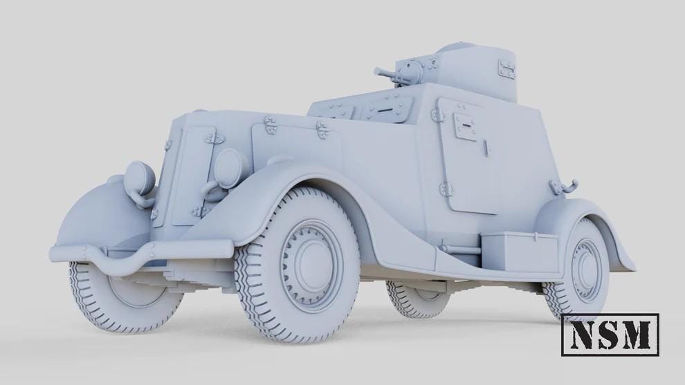 WWII Soviet BA-20 Armoured Car Various Scales Historical Wargaming (US tariffs are pre-paid by us)