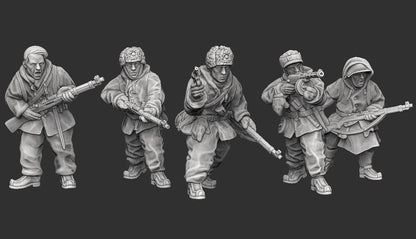 WWII Finnish Jakkari Infantry Squad (5 models) Various Scales Historical Wargaming