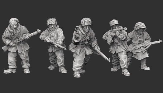 WWII Finnish Jakkari Infantry Squad (5 models) Various Scales Historical Wargaming