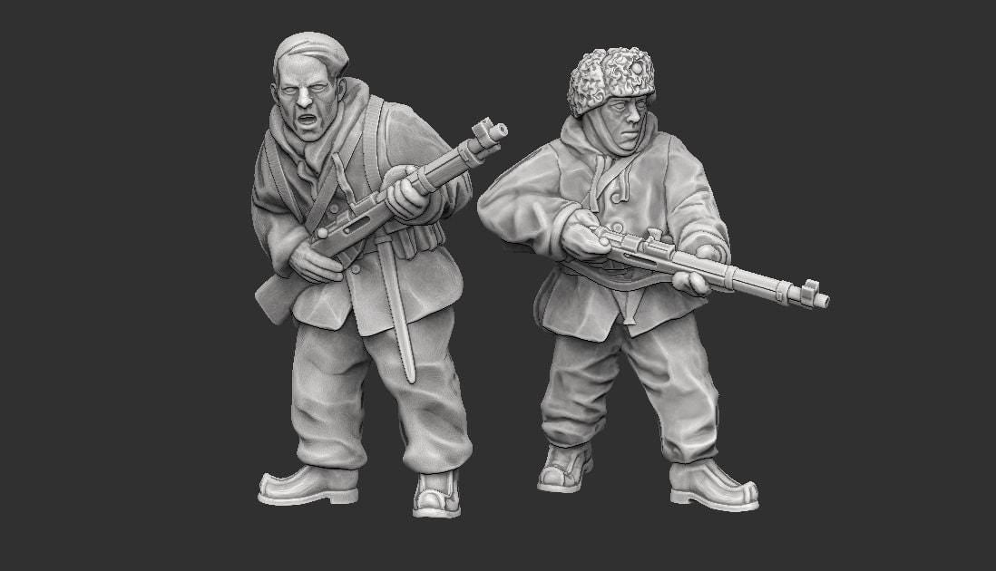 WWII Finnish Jakkari Infantry Squad (5 models) Various Scales Historical Wargaming