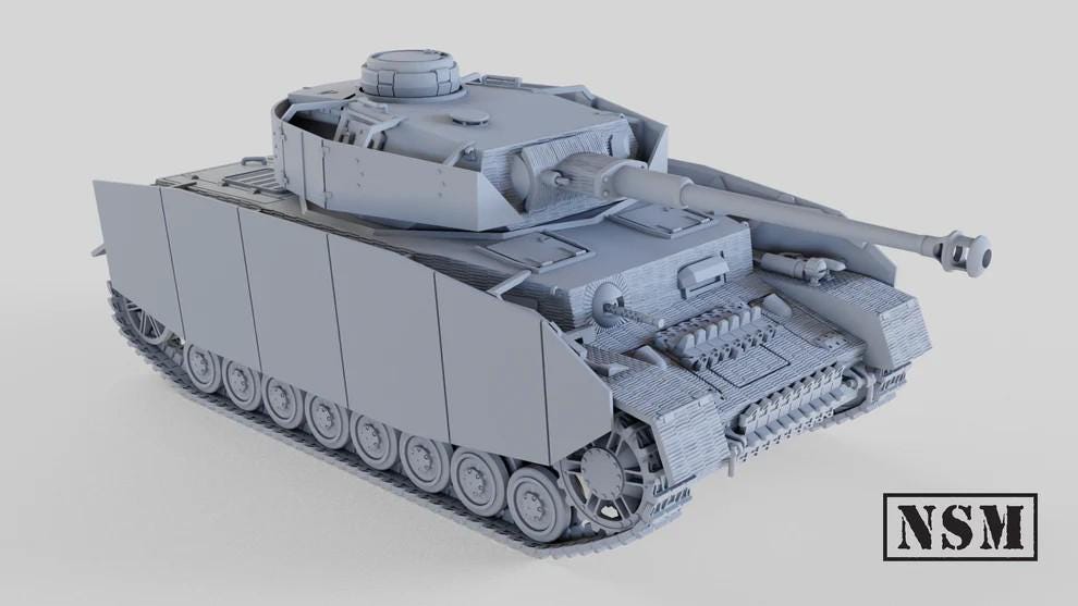 WWII Panzer IV Ausf H with Zimmerit Various Scales Historical Wargaming (US tariffs are pre-paid by us)