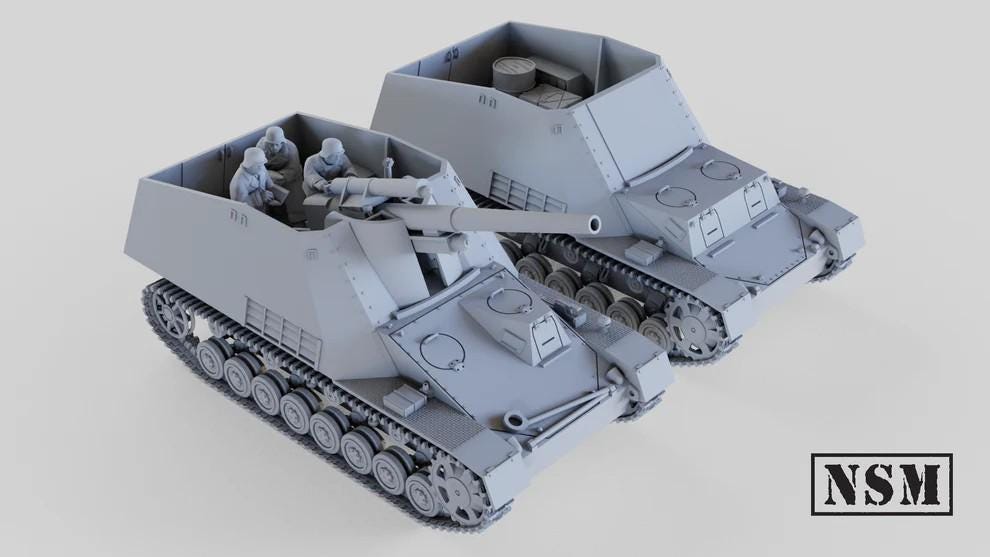 WWII German Hummel Self Propelled Gun or Ammunition Carrier Various Scales Historical Wargaming