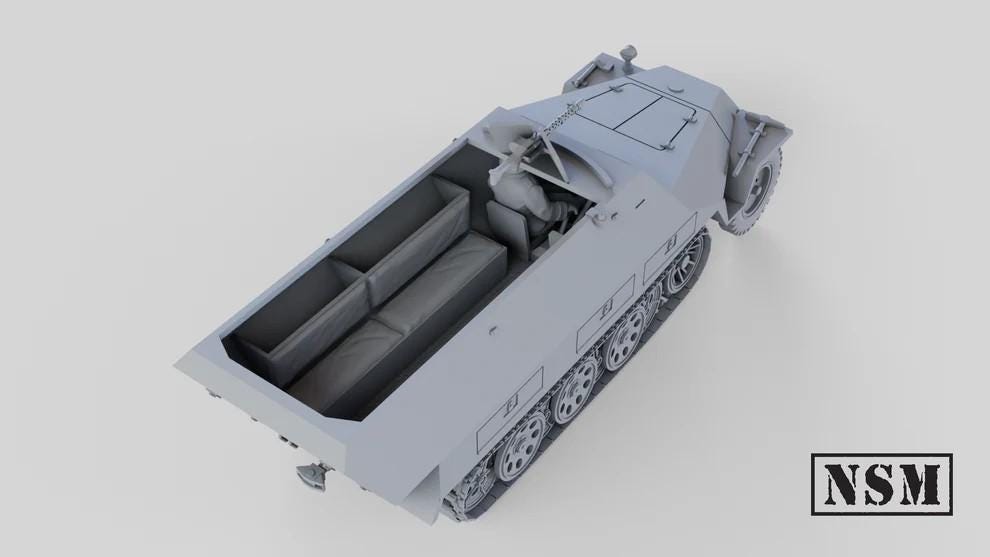 WWII German Sd.kfz 251/1 D Halftrack Various Scales Historical Wargaming