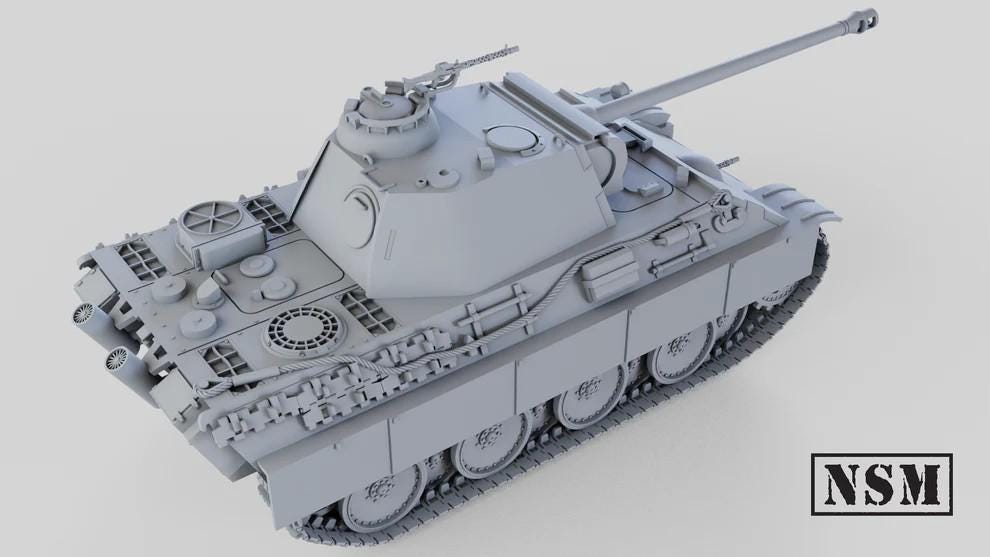 WWII German Panther G Tank Various Scales Historical Wargaming