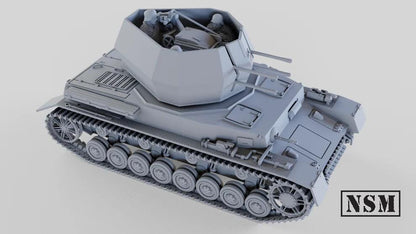 WWII German Flakpanzer IV (2cm Flakvierling 38) Wirbelwind with Crew Various Scales Historical Wargaming (US tariffs are pre-paid by us)