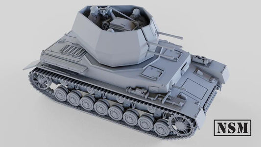 WWII German Flakpanzer IV (2cm Flakvierling 38) Wirbelwind with Crew Various Scales Historical Wargaming (US tariffs are pre-paid by us)